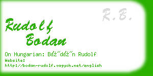 rudolf bodan business card